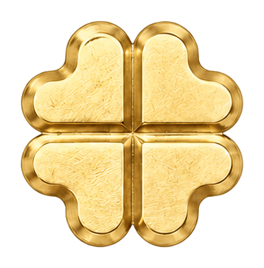 Clover charm en bronce bañado en oro
