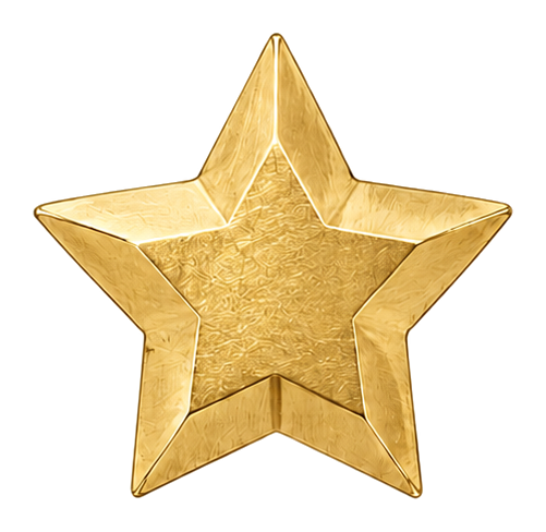 Star charm en bronce bañado en oro
